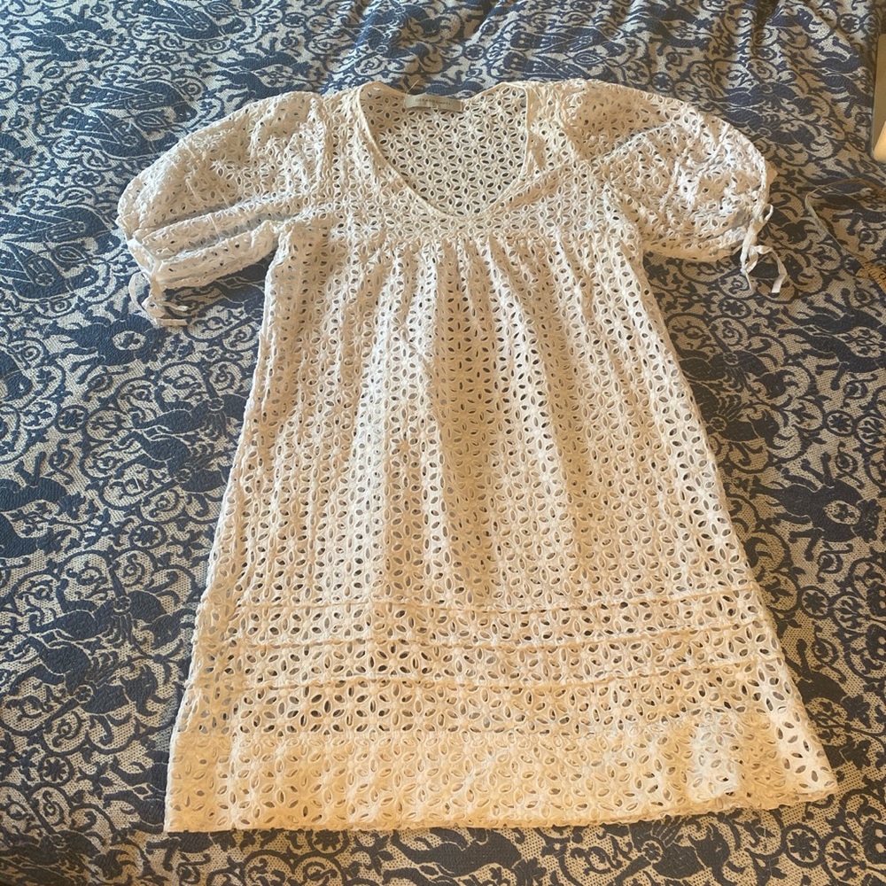 Gerard Darel white eyelet coverup Sz 38